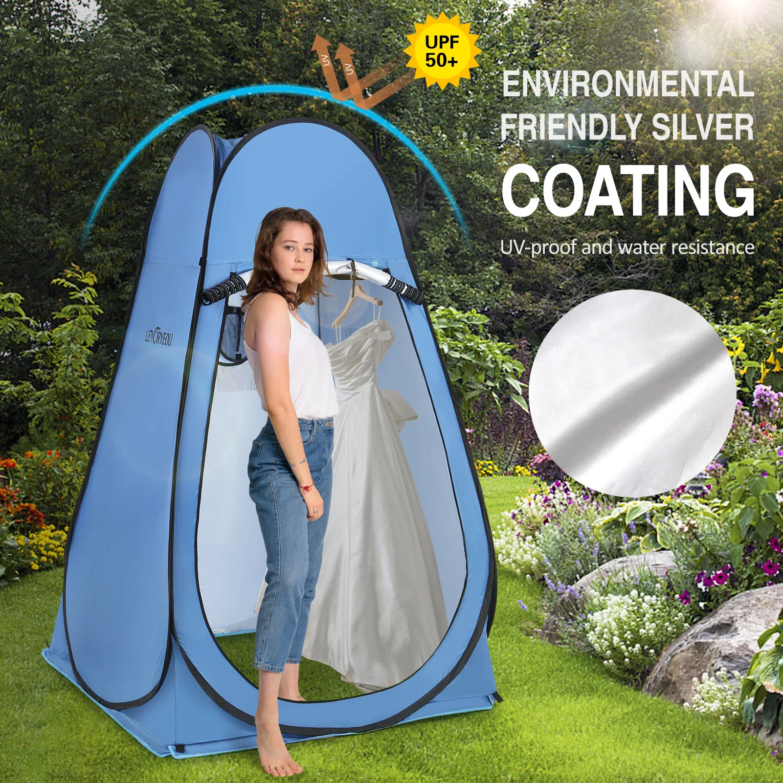 Pop-up Tent Clear PVC Camping Tent Pop Up Fishing Shelter Single