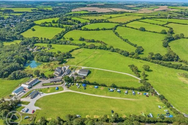 Court farm campsite in Cornwall